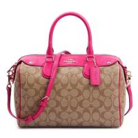 蔻驰 Coach 女款波士顿PVC双C纹印花斜挎单肩手提包女包 36702