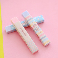 （10块装）彩虹控长条学生专用橡皮 文具彩色橡皮擦