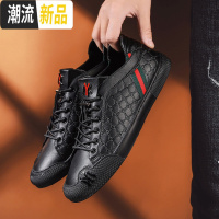 潮流休闲皮鞋男时尚春季韩版豆豆鞋男潮流百搭青年小伙男鞋懒人鞋  广赫