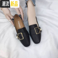 亮面温柔米色驾车豆豆鞋女皮时髦辣妈仙女上班族学生透气休闲皮鞋 广赫休闲鞋