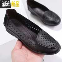 春秋新款休闲妈妈鞋女士皮鞋女鞋学车开车豆豆鞋平底软底单鞋  广赫