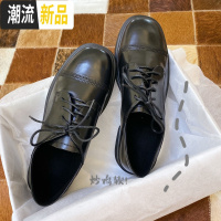 英伦风小皮鞋女软皮学院风黑色复古鞋子女2019潮鞋配裙子粗跟女鞋 广赫休闲鞋