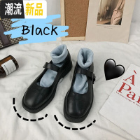 复古小皮鞋女英伦2020春季新款粗跟方头学院风黑色玛丽珍鞋ins潮 广赫休闲鞋