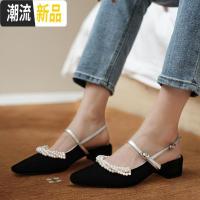 2020春秋新款法式复古粗跟单鞋女高跟鞋赫本玛丽珍鞋中跟旗袍女鞋 广赫