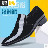 广赫皮鞋男士真皮鞋春秋季透气正装商务休闲英伦尖头套脚韩版新郎鞋子 广赫休闲鞋