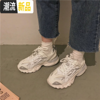 广赫新款潮牌老爹运动鞋白鞋街拍网红厚底小黑鞋学生轻便休闲跑鞋男女 广赫休闲鞋