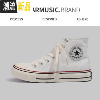 小脏橘港风高帮帆布鞋女2019新款超火网红女鞋学生山本风复古板鞋  广赫