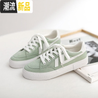 帆布鞋女2020新款小白鞋潮鞋ins神仙学生百搭chic韩版ulzzang布鞋  广赫