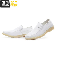 广赫护士鞋男鞋白生鞋平跟牛筋底软底工作鞋休闲透气爸爸商务皮鞋 广赫休闲鞋