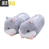 拖鞋女冬季可爱包跟家用毛毛鞋女士毛拖秋冬室内厚底毛绒卡通棉拖  广赫