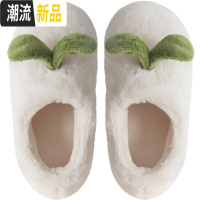 亲子一家三口秋冬季家居家用室内儿童大童包跟卡通可爱棉拖鞋防滑  广赫