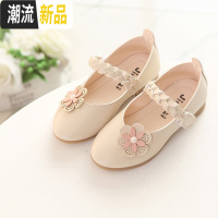 女童皮鞋春秋单鞋2020新款学生软牛筋底小女孩鞋子公主鞋豆豆鞋 广赫