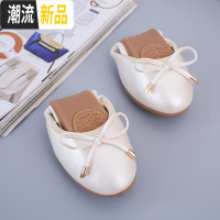 平底单鞋女浅口2019新款瓢鞋蛋卷鞋大码软底豆豆鞋黑色职业工作鞋 广赫