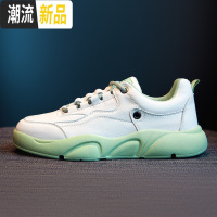 小白鞋女鞋2020春季新款百搭春款豆豆春秋单鞋休闲运动老爹ins潮 广赫