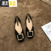 女鞋春秋单鞋女2020春款淑女平底配裙子的鞋子百搭软底瓢鞋豆豆鞋 广赫