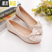 单鞋女2020春季新款软底豆豆鞋平底皮鞋百搭休闲圆头孕妇浅口防滑 广赫