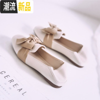 豆鞋女春秋季百搭温柔凉鞋晚晚鞋平底仙女蝴蝶结单鞋 广赫