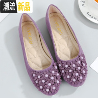 豆豆鞋女平底春秋鞋2019新款百搭韩版瓢鞋大码孕妇工作鞋平跟单鞋 广赫