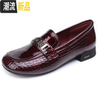 单鞋女平底鞋漆皮英伦小皮鞋2020新款大码女鞋软底春款乐福豆豆鞋 广赫