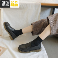 黑色小皮鞋女英伦风2020春季新款韩版百搭网红日系JK乐福鞋单鞋子 广赫
