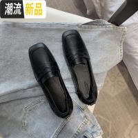 平底女鞋豆豆鞋一脚蹬春秋百搭单鞋2020春季新款休闲英伦风小皮鞋 广赫