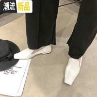 气场女王~敲时尚皱褶女巫鞋复古方头红色小皮鞋休闲平底豆豆单鞋 广赫