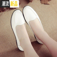 春秋新款休闲妈妈鞋女士皮鞋女鞋学车开车豆豆鞋平底软底单鞋  广赫