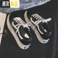 潮鞋2020年春季新款ins港风帆布鞋女学生韩版休闲ulzzang百搭板鞋  广赫