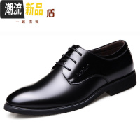 广赫男士皮鞋男鞋春季韩版商务内增高透气英伦休闲真皮白领正装鞋子男 广赫休闲鞋