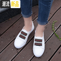 2020春季新款帆布鞋女韩版学生原宿小白鞋平底懒人一脚蹬鞋子女鞋  广赫