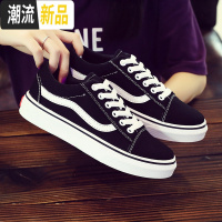 2020春季新款小黑帆布女鞋韩版百搭学生休闲布鞋2019潮鞋小白板鞋 广赫帆布鞋