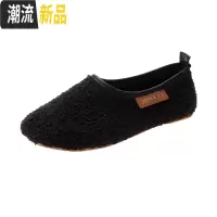 泰迪毛毛鞋女冬外穿2019秋季新款平底羊羔毛女鞋一脚蹬豆豆鞋加棉 广赫休闲鞋