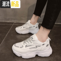 老爹鞋女ins潮2019新款2020春秋夜光百搭学生厚底运动跑步小白鞋 广赫休闲鞋