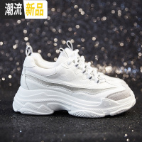 ins超火老爹运动潮鞋女2020春季春款新款百搭2019网红休闲小白鞋 广赫帆布鞋