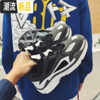 2020新款春季男鞋厚底港风老爹白鞋ins小白运动休闲板鞋网红潮鞋  广赫