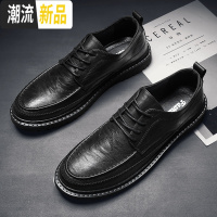 广赫布洛克马丁靴男低帮英伦风欧美潮流复古休闲皮鞋男软面皮青少年潮 广赫休闲鞋