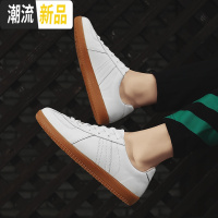 2020欧洲站新款头层牛皮小白鞋男青年韩版百搭潮鞋男黑色板鞋真皮  广赫