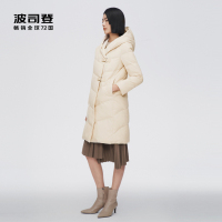 波司登女士温暖舒适百搭中长款商务减龄时装风面料加厚外套