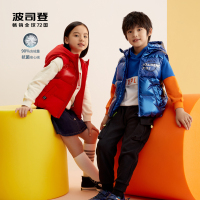 波司登儿童男童女童学生羽绒马甲外穿时尚拼接大童马夹T10143100