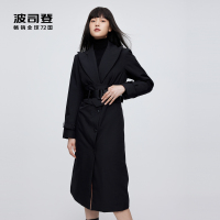 波司登2022女鹅绒长款一衣多穿西装领腰带修身收腰气质百搭羽绒服