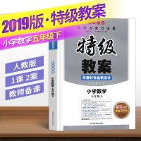 2019新版人教版小学特级教案五年级下册数学书教参教师教学用书 特级教案与课时作业新设计新版鼎尖教案教辅5下数学五年