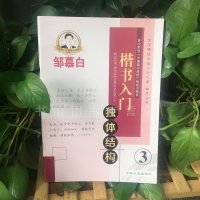 楷书入3 独体结构 描临版 邹慕白字帖 成人钢笔中性笔写字练字临摹字帖硬笔书法 大中小学生楷书基础入 正楷体字体