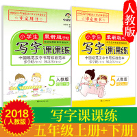 2019新版 小学生写字课课练 五年级上 上下册 2本下人教版练字帖 课本同步字帖楷书小学4-5年级铅笔练字 儿童临