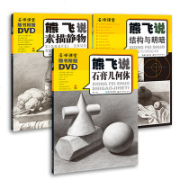 3本 名师课堂熊飞说石膏几何体 附光碟+素描静物+结构与明暗 美术专业教材书籍 绘画技法 联考临摹范本 教学教程