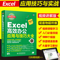 excel教程书籍Excel高效办公应用与技巧大全计算机应用基础知识文员电脑自学入Office办公软件自动化教材e