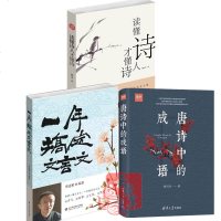 [套装3册]读懂诗人才懂诗 浦宇平+一年搞定文言文 郑连根+唐诗中的成语单昌学 小学生必背古诗词古诗文大全集国学经典