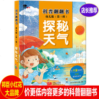 邦臣小红花儿童科普翻翻书揭秘系列低幼版探秘天气揭秘 系列翻翻书立体书儿童3d立体书新闻总署推荐科普书籍 书小学生