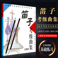 【新华文馨】正版笛子考级曲集 上海音乐学院校外音乐考级系列 鲍敖法 竹笛笛子水平等级考试曲谱教材 笛子考级曲谱基础练