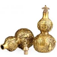 开盖纯铜葫芦摆件 吉祥如意铜葫芦镇宅 促夫妻感情