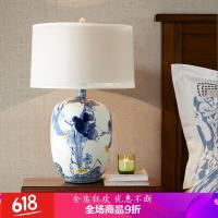 【今日优选】中式台灯卧室床头创意水墨国画古典新中式客厅个性陶瓷床头柜台灯